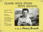 Quand nous étions petits enfants